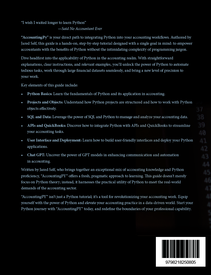 AccountingPy - Python For Accountants (The Book)